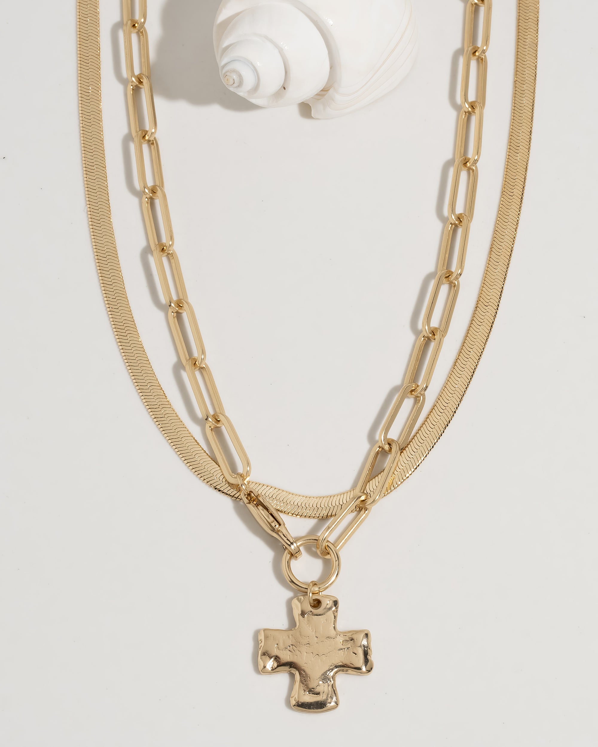 Chunky Cross Necklace Set