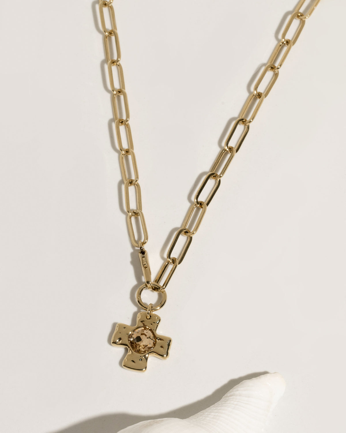 Chunky Cross Chain - Champagne