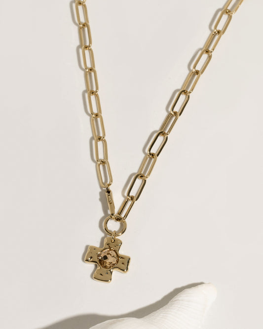 Chunky Cross Chain - Champagne