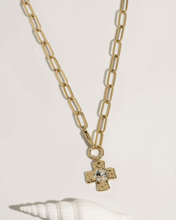 Chunky Cross Chain - Crystal