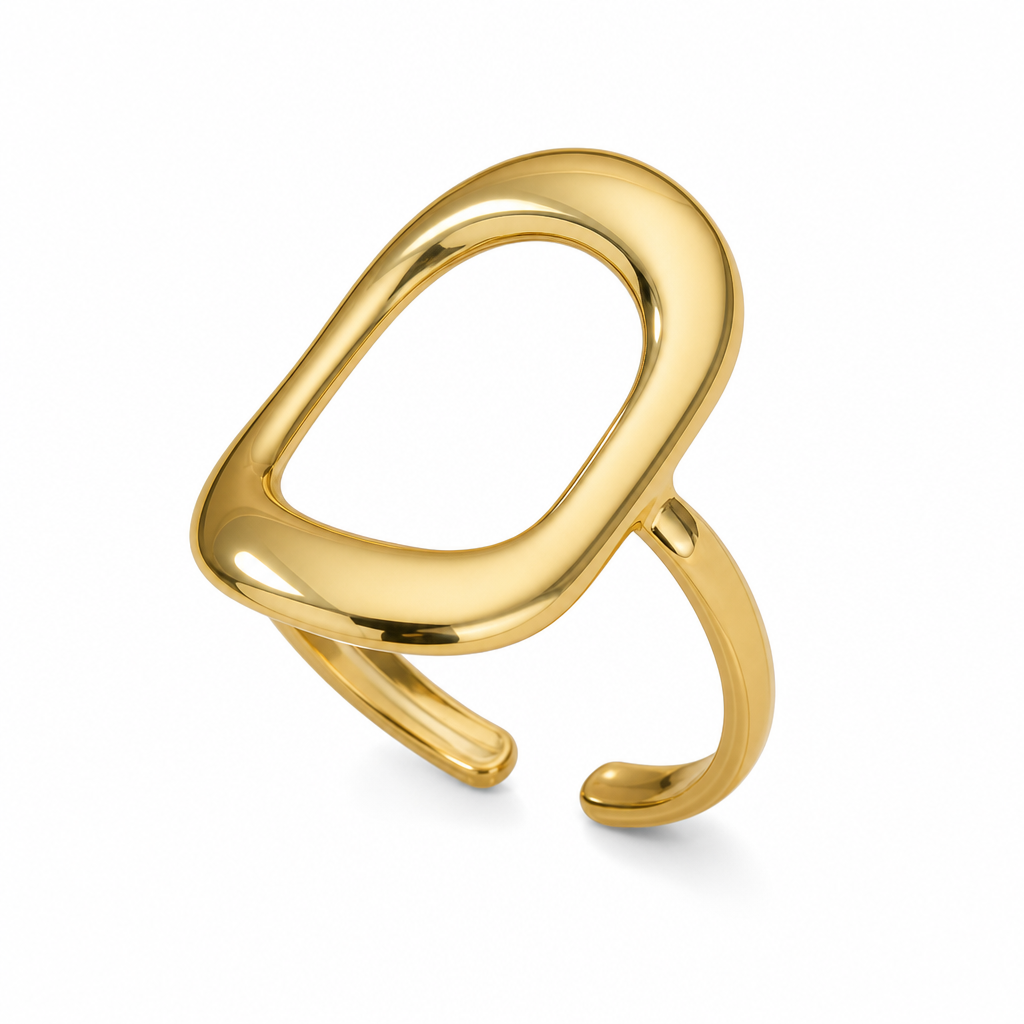 Bague Femme Acier Doré