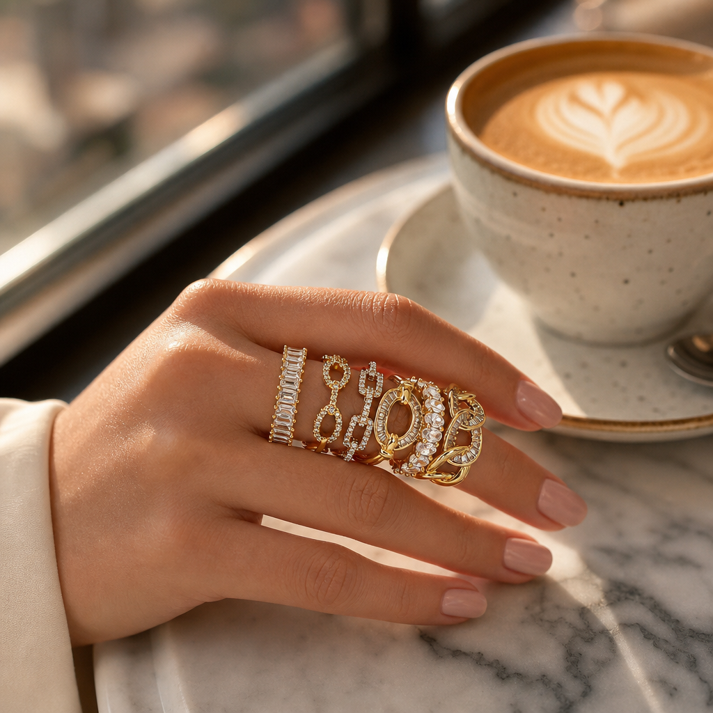 Bague Chic Zirconia Or