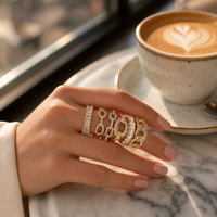 Bague Chic Zirconia Or