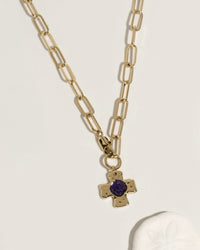 Chunky Cross Chain - Purple